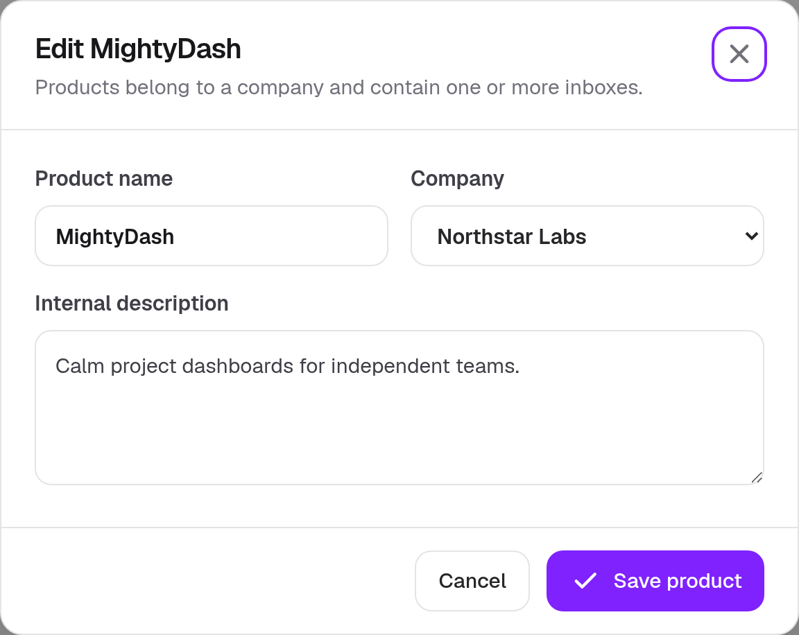 Product Editor · Component detail · Light · Desktop