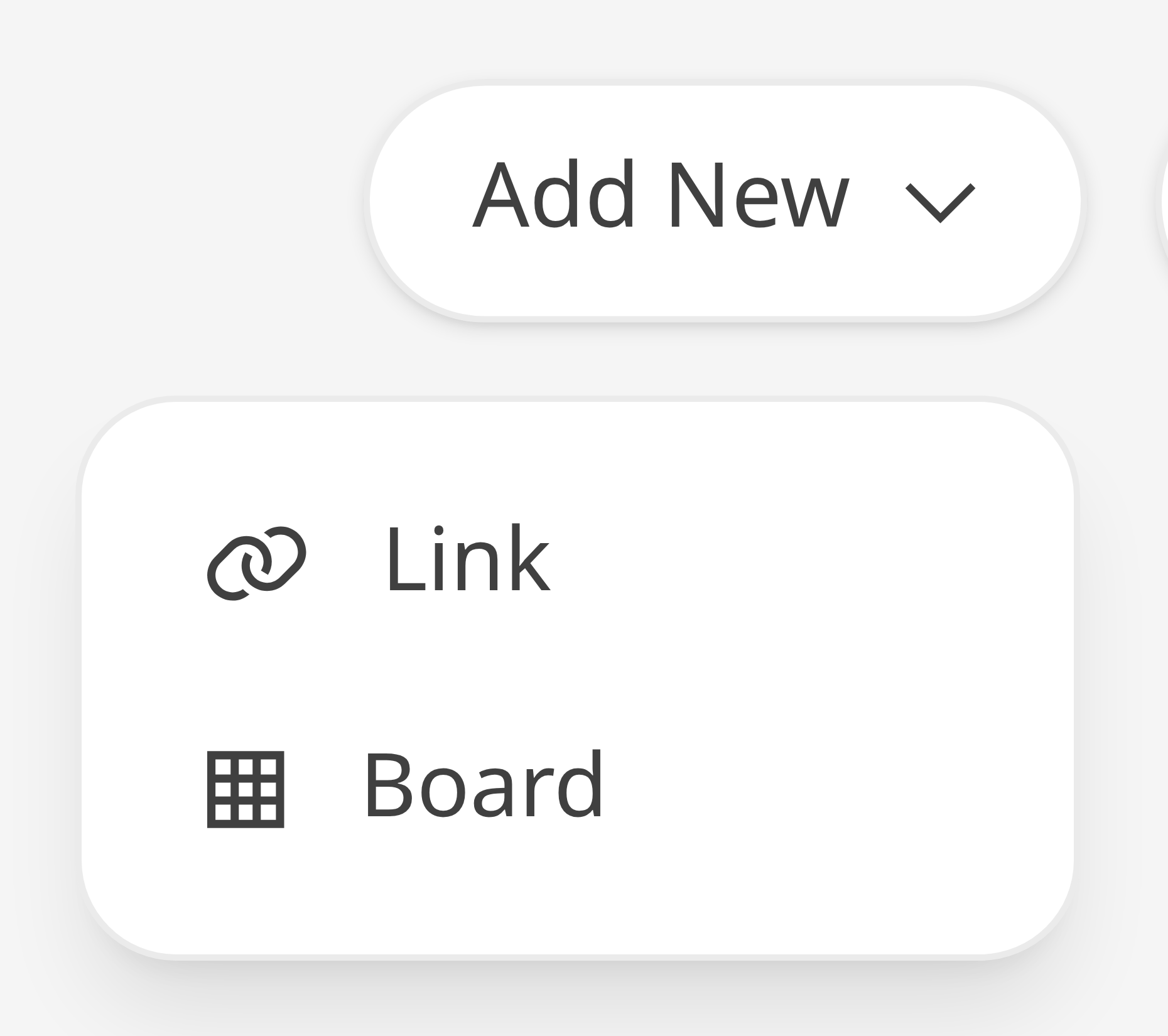 Add Menu Open Desktop Light · Component detail · Light · Desktop · Open