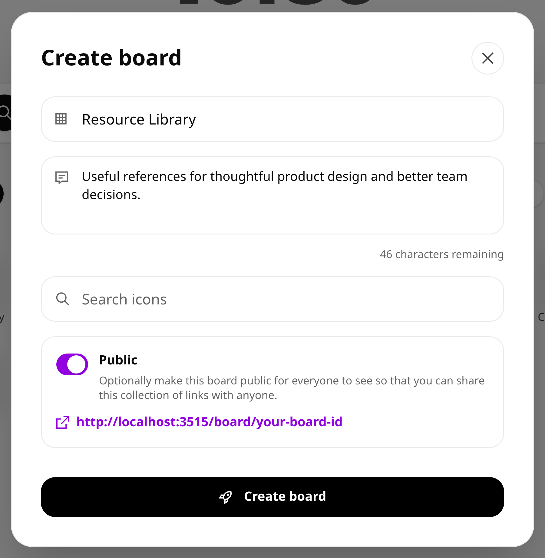 Board Editor Public Desktop Light · Component detail · Light · Desktop · Public