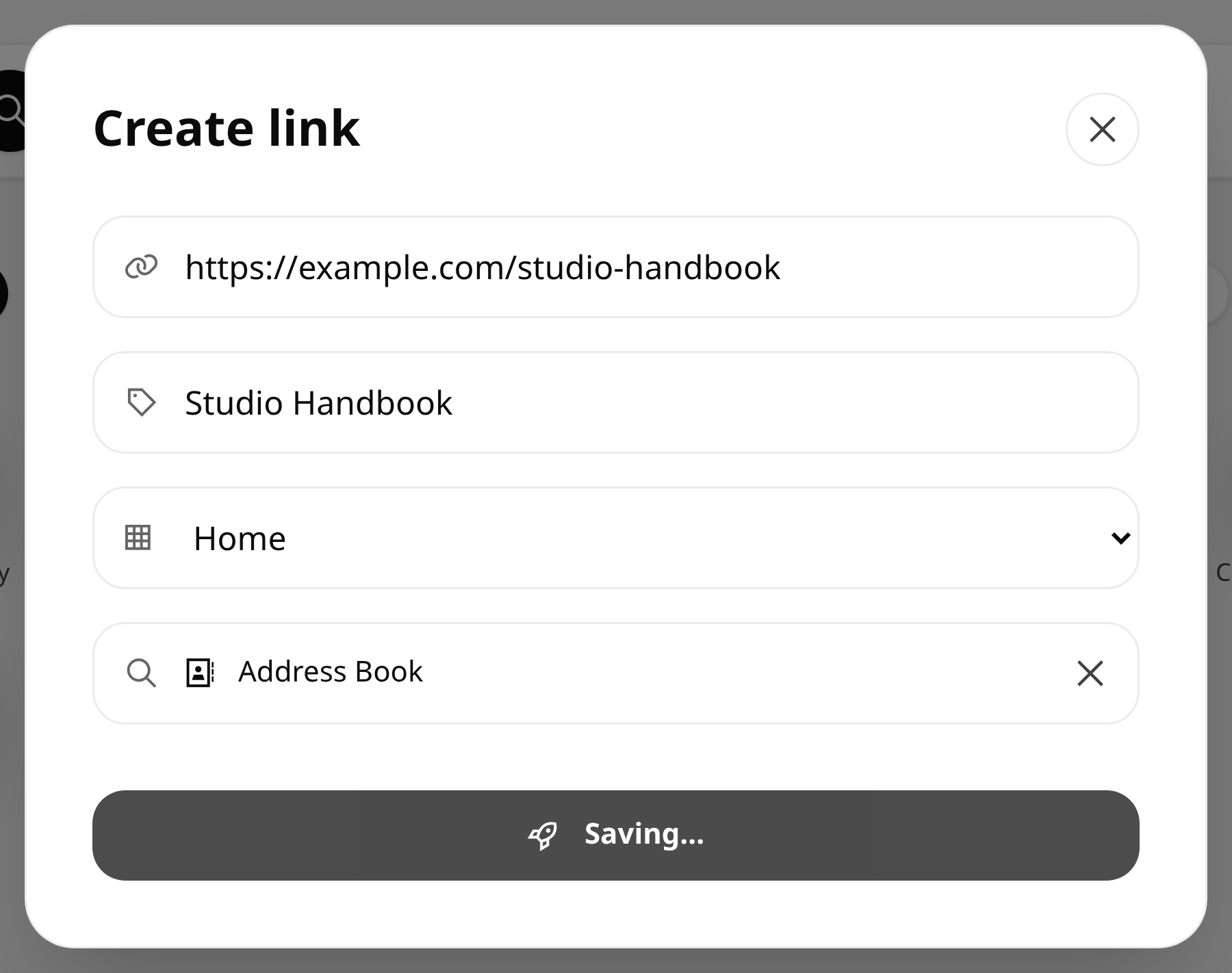 Link Editor Saving Desktop Light · Component detail · Light · Desktop · Saving